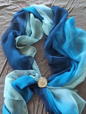 Blue Ombre Fabric Panel